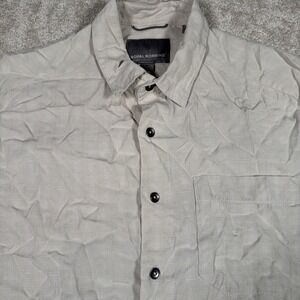 Royal Robbins Camp Shirt Mens Medium Relaxed Fit Beige Hike Modal Blend Casual